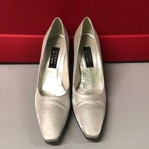 Size 10 Stuart Weitzman silver high heel shoes